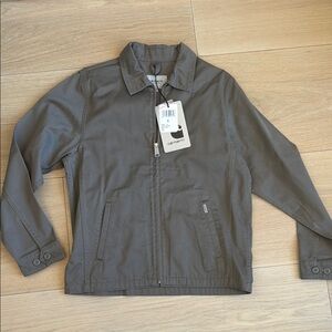 Carhartt Men's Brown Zip-Front Work Bomber Jacket